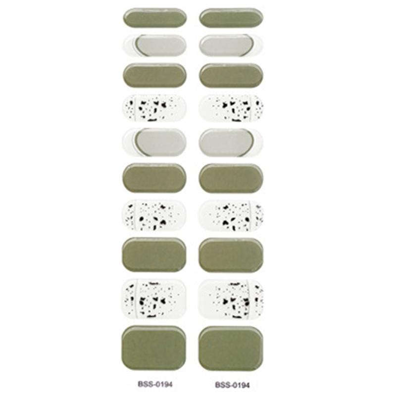 Semi Cured Gel Nail Strips Patches Sliders UV/LED Lamp Cured Adhesive Long Lasting Full Cover Gel Nail Stcikers Manicure