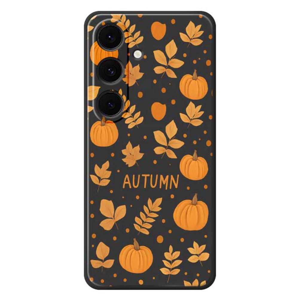For Samsung Galaxy S24 FE Case Autumn Theme Pattern Printing Straight Edge TPU Phone Back Cover