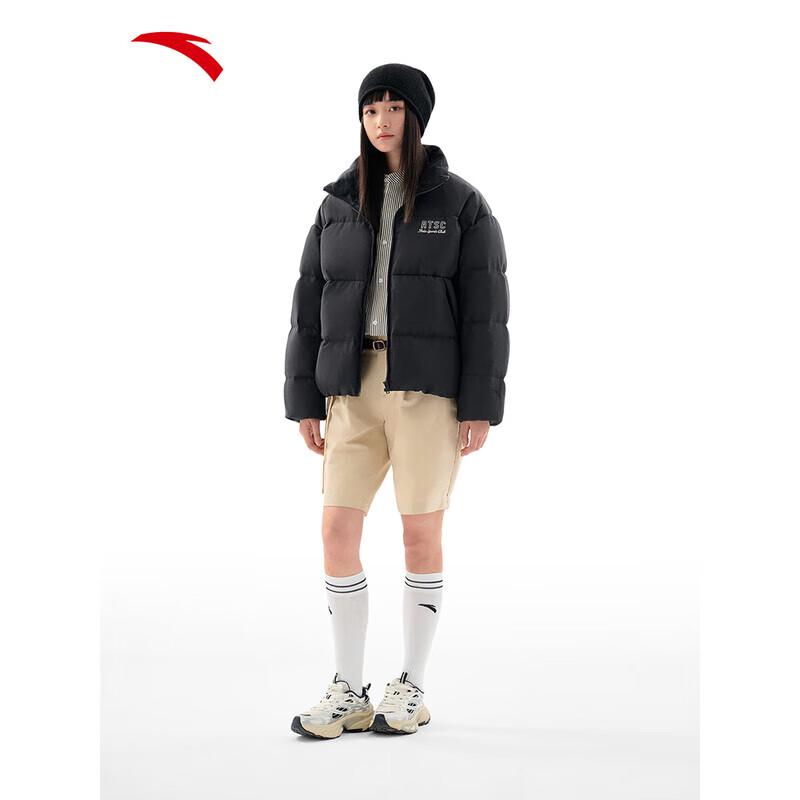 ANTA Women s Loose Fit Hooded Short Down Jacket M