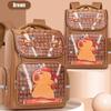 Large Capacity Cartoon Animal  Bookbag Multi-pocket Capybara Backpack Capybara School Bag  Student