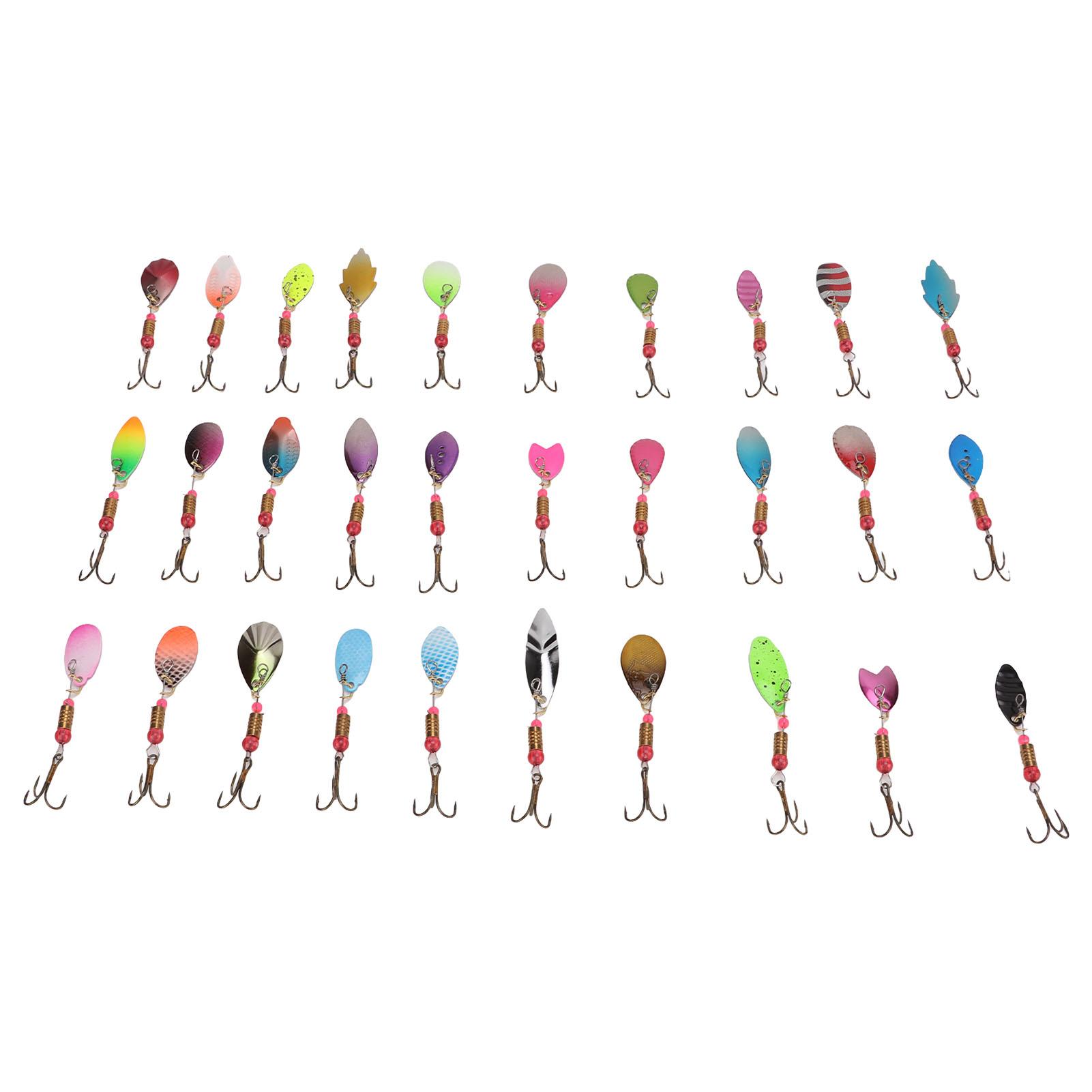 

30Pcs Spinning Sequin Bait Metal Spinner Lure Simulation Fake Bait Outdoor Fishing Gear