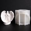 Artistic Silicone Candle Base Molds Resin Epoxy Molds Angel Shape Candle Holder Mold Silicone Texture Candlestick Mould