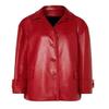 Noora Women's Red Leather Jacket | Formal Wear Jacket | Casual Wear |