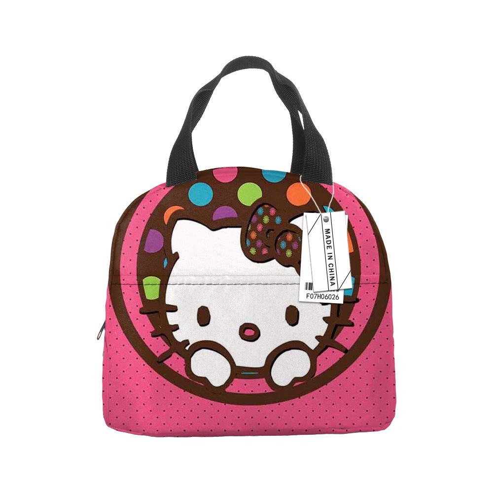 Hello Kitty Lunch Bag Large Capacity Rice Bag Bento Bag Tote Bag Waterproof Lunch Box Insulation Bag