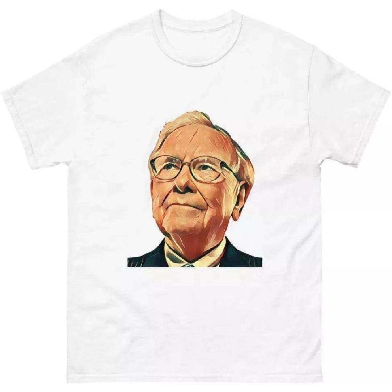 T-Shirt - T-Shirt Collection - Warren Buffet 2 - White - L XXXXXL белый