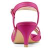 Allegra K Women's Cross Strap Kitten Heel Ankle Strap Sandals, Hot Pink, Size 23.5cm