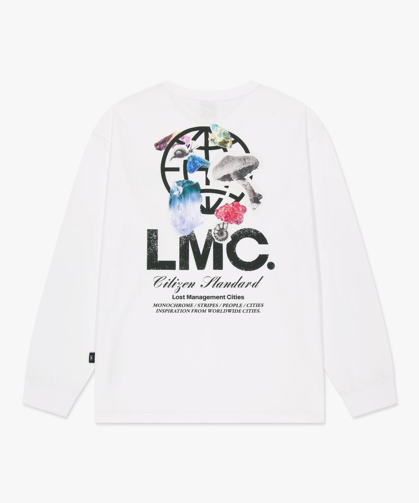 LMC Stone Globe Long Slv Tee White