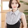 Striped Fake Collar Half Shirt Adjustable Fake Collar Detachable Elegant Fashion Faux False Collar for Women Girls