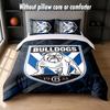 Canterbury-Bankstown Bulldogs Design Bett Bettwäsche-Set 1 Bettbezug + 2 Kissenbezüge Weiche Atmungsaktive Haushalts-Bettwäsche