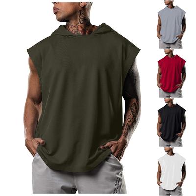 Men's Sleeveless Sports Vest Breathable Slim Sleeveless Hoodie