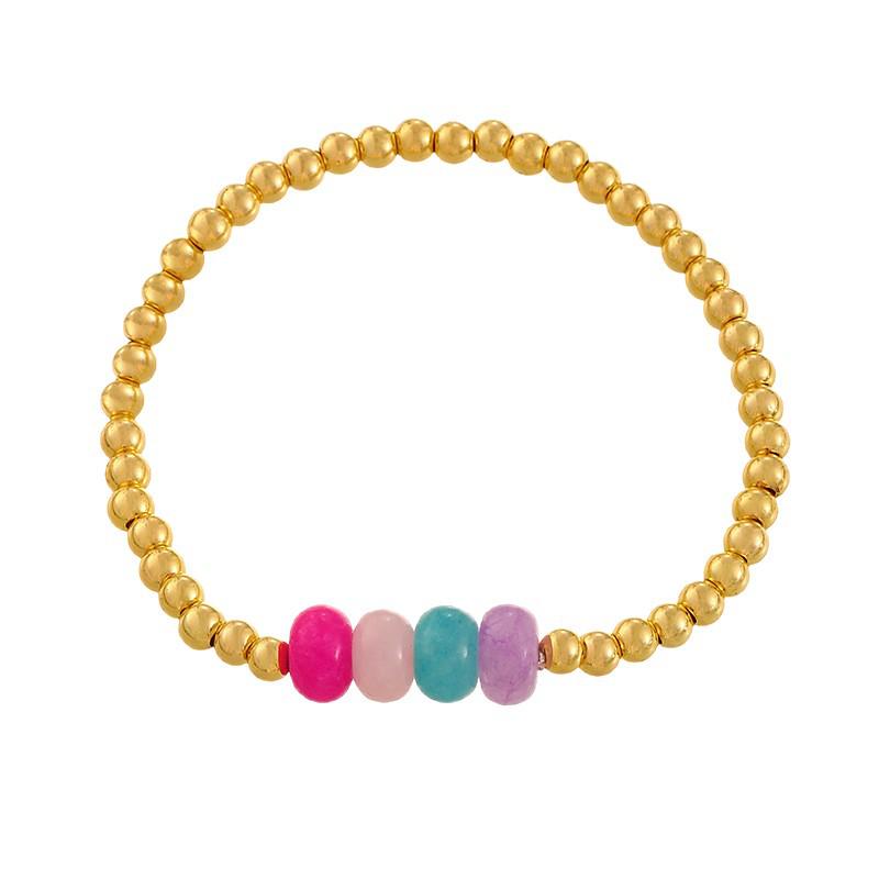 Colorful Natural Stone Beaded Bracelet - New Fashion Design, Multiple Piece Options