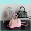 Fashionable Floral Pattern Patchwork Single Shoulder Crossbody Bag 2023 Summer New Simple Shell Bag