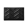 Gucci GG Marmont Letter Logo Solid Color Leather Wallet Women's Black