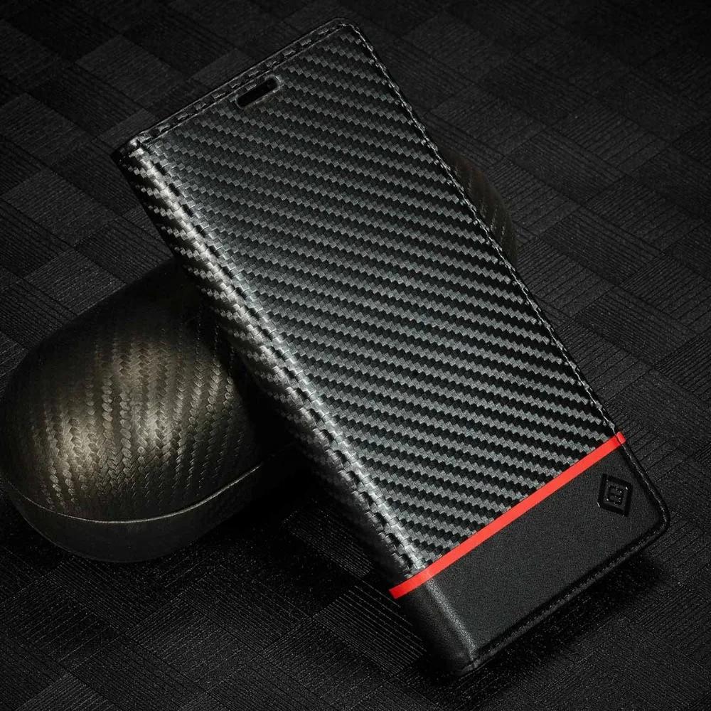 Handyhülle für Redmi Note 14 13 12 11 Pro Plus 11S 12S POCO X6 X5 14C 13C 5G Magnetische Carbonfaser Leder Brieftaschenhülle