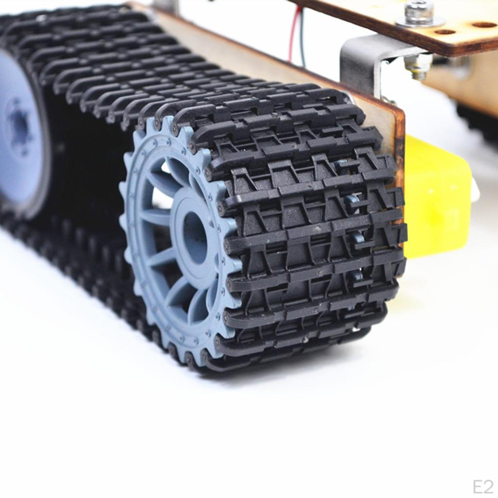 3-9V Alloy Tank Car Chassis Track Crawler Kit Toys