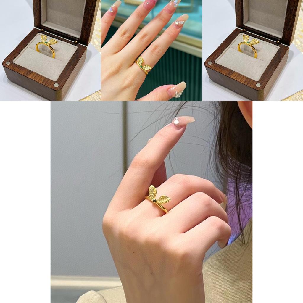 Cute And Chic Rabbit Ear Open Ring Ideal Gift For Rabbit Year Stylish Fashion Accessory