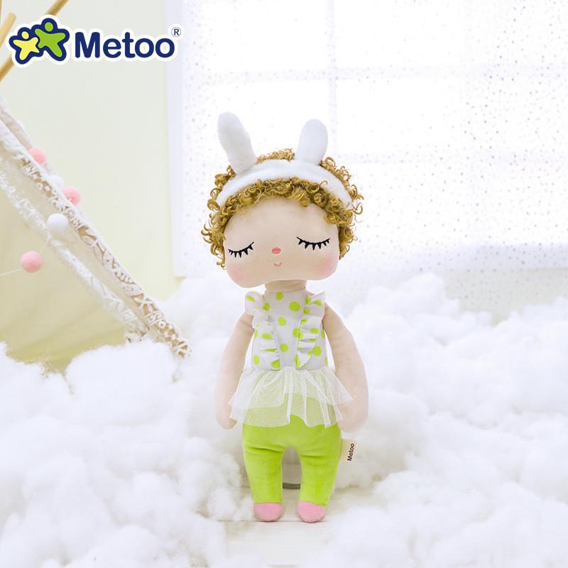 Adorable Metoo Angela Plush Doll With Curly Hair Crystal Super Soft Stuffed Toy For Girls