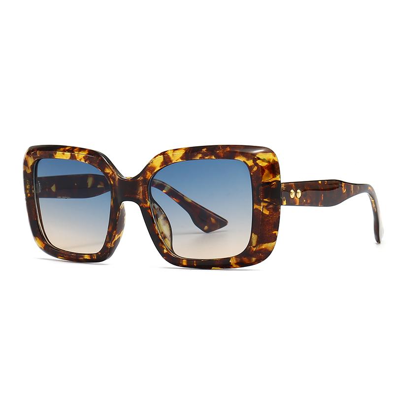  Export New Modern Retro Square Frame Sunglasses Ins Style Street Style Big-Name Sunglasses 9147