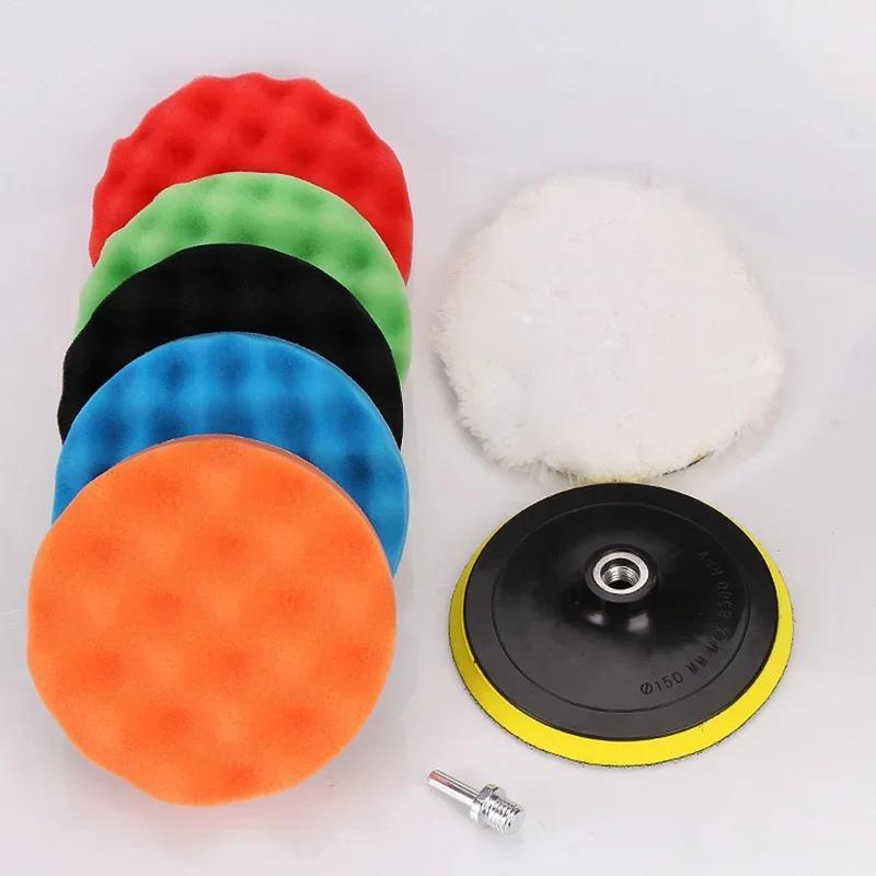 8pcs 3//5/6/7 Inch Buffing Pad Kit Wool Felt Polishing Pad Wheel for Tile Glass Stainless Steel Car Polish Scratche Repair Amagi