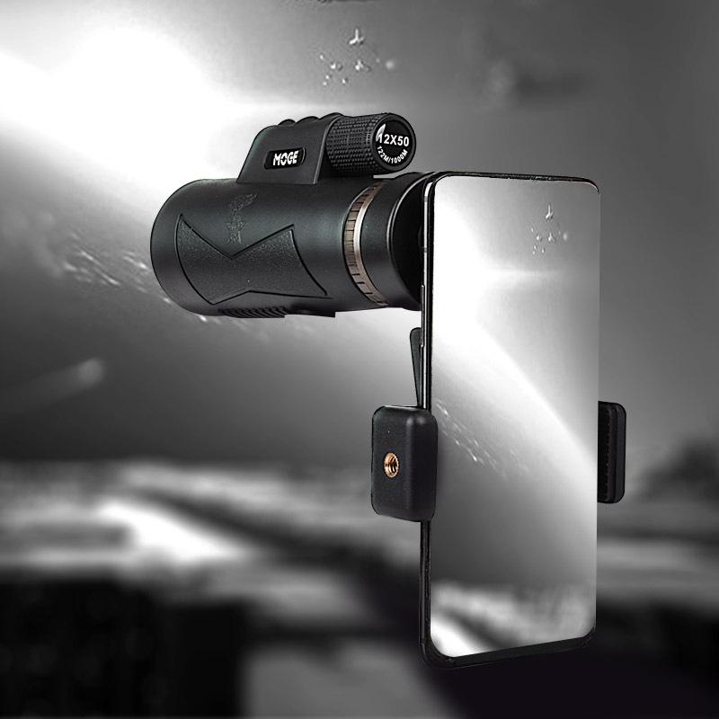12X50 Monocular Telescope Eyepiece HD High Power Low Light Night Vision Outdoor Portable Telescope