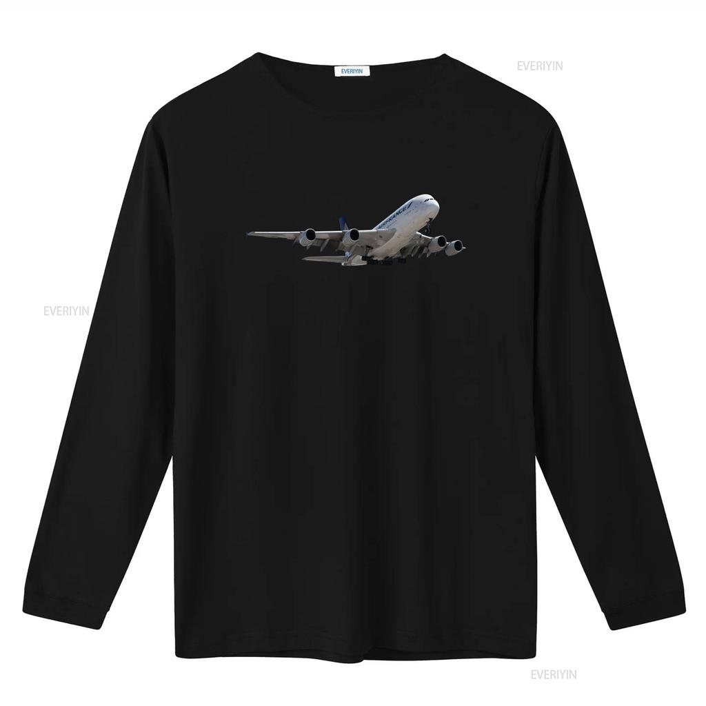 Air France Airbus A380 Flugzeug T-Shirt für S M L XL XXL vintage gewaschen atmungsaktiv homme Unisex Designer Kleidung