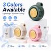 Portable Mini Bladeless Fan Hands Free Clip On Waist Shirt Cooling Fan 3 Speed Silent for Camping Hiking Office
