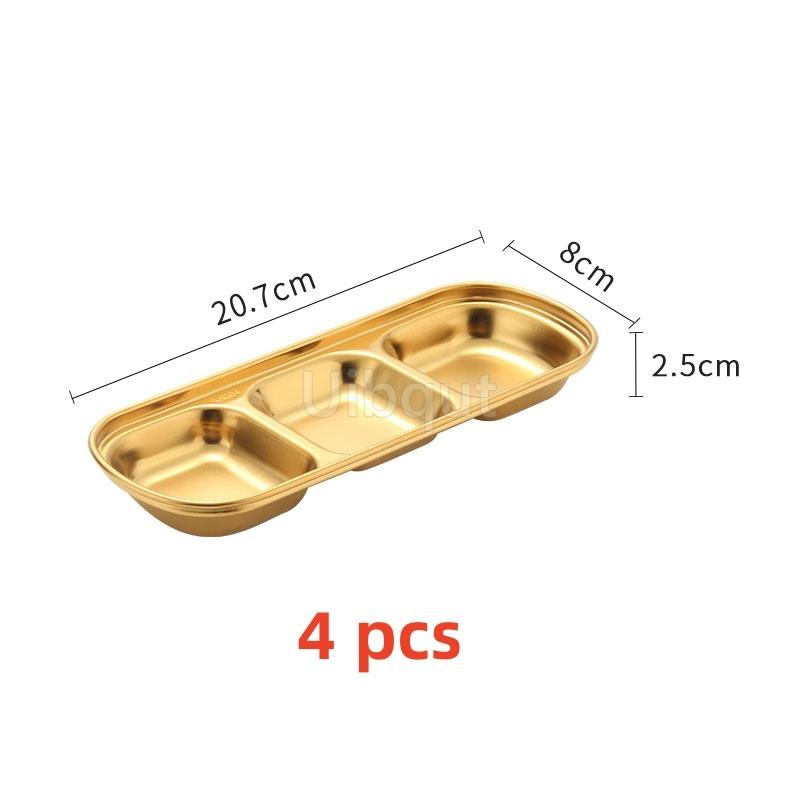 SUS 304 Stainless Steel Pepper Roast Meat Sauce Dishes bowl Separate Sushi Vinegar Soy Plates Tableware Food Seasoning Tray