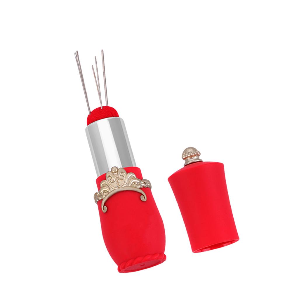 Lippenstiftform Nadelkissen Quiltnadel Aufbewahrungsbox Nähnadelhalter für Nähnadel Quiltnadel Nähzubehör