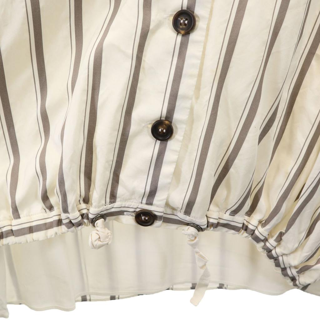 Brunello Cucinelli Made In Italy Striped Pattern Best M Ivory Women Used
