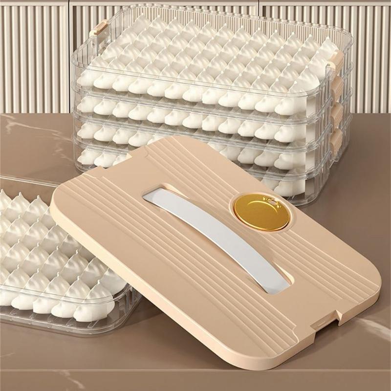 Stackable Dumpling Storage Box with Lid Food Preservation Crisper Container Case