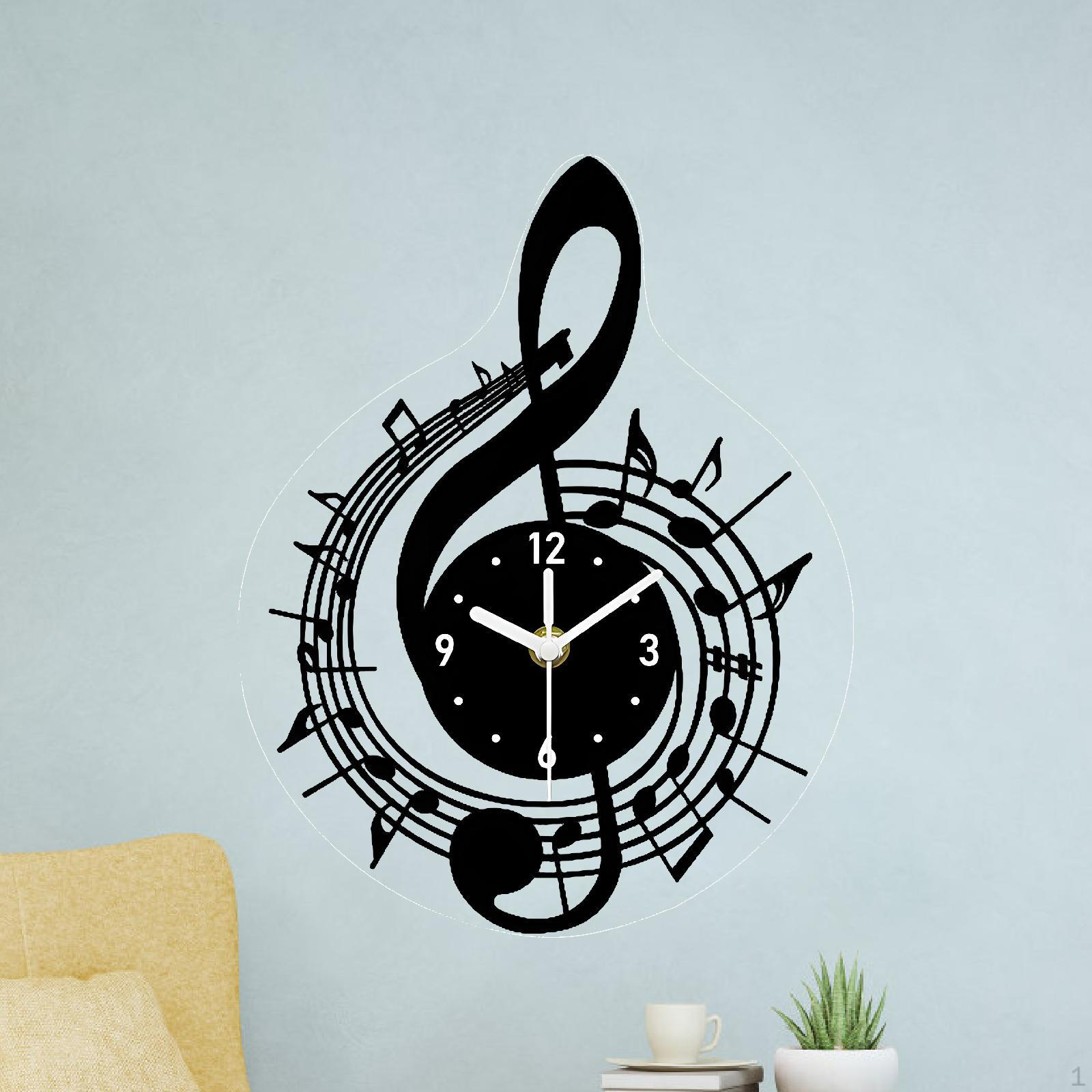 

Настенные часы с музыкальной нотой, Декор, Стильное уникальное украшение, Декоративные для кухни, Фермерского дома, Гостиной 23.7cmx30cm