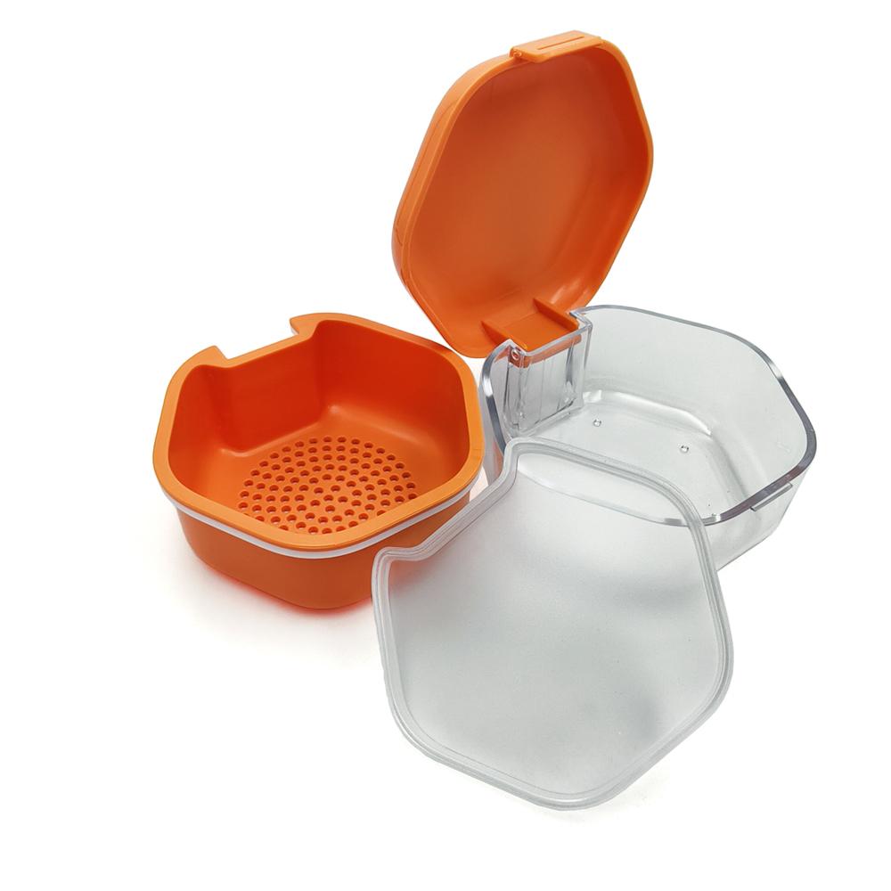 1pc Orthodontic Retainer Braces Storage Box Invisible Braces Storage Box Portable Dentures Cleaning Box Braces Storage Container