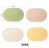 New 2/4PCS Silicone Placemats Heat Resistant Reusable Portable Waterproof Stain Resistant Easy To Clean Dining Table Mat
