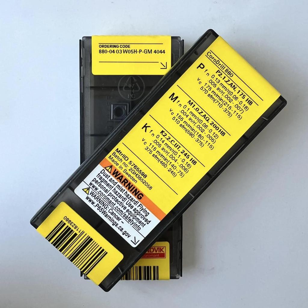 Original Sandvik / 880-0403W05H-P-GM 4044 / CNC Lathe Carbide Blade 10 PCS