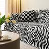 Chenille-Sofa-Handtuchbezug, Zebramuster, einteilige Sofakissendecke, komplett eingewickelter Bezug, Bezug für vier Jahreszeiten, universeller Sofabezug, Handtuch