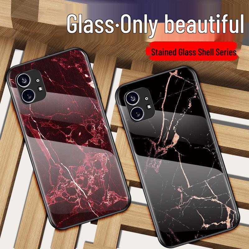Nothing Phone Marble Glass Case – Soft Edge Protective Cover