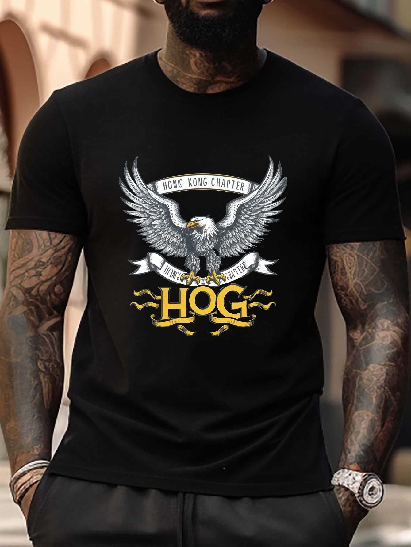 HOG Eagle Hong Kong Chapter Banner Plus Size T-shirt L