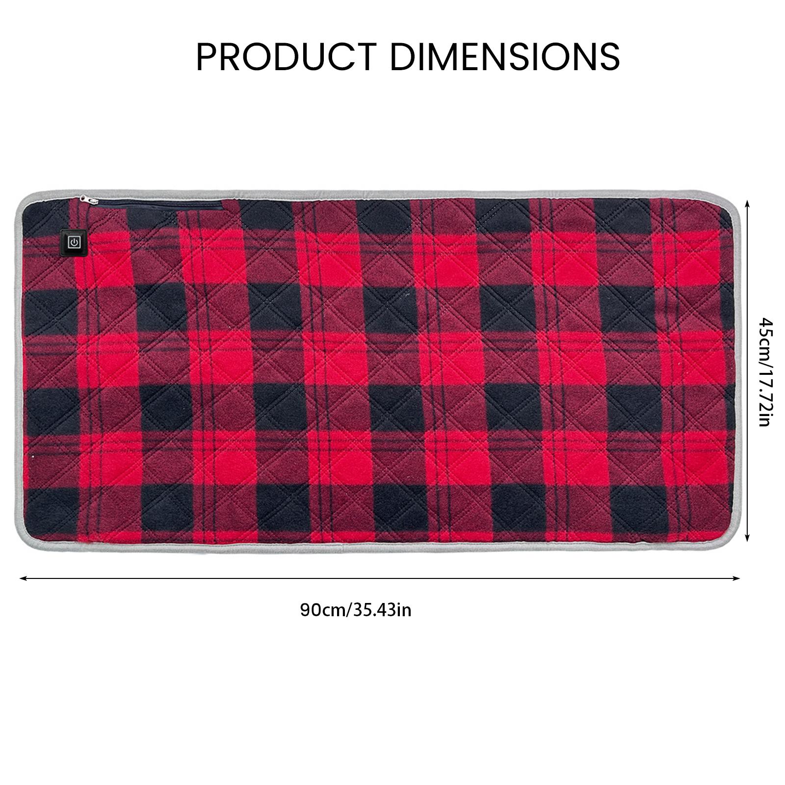 

5V USB Heating Pad Seat Warmer 3-Level Temperature Foldable Heating Cushion Power Bank Not Included for Camping Fishing Office