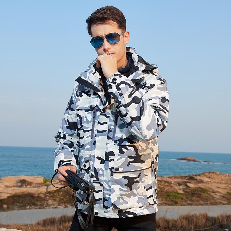 Men Women 3-in-1 Detachable Winter Outdoor Jacket With Down Insulated Liner Hiking Skiing Camping