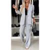 2026 Spring & Autumn Women's Long Sleeve Lapel Casual Suit Set (Two-Piece)