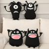 35cm 1Stück süßes Monster-Stofftier lustiges Monster flauschig schwarz weiches Stofftier Kissen Kissen Kinder Spielzeug Geschenk für Jungen