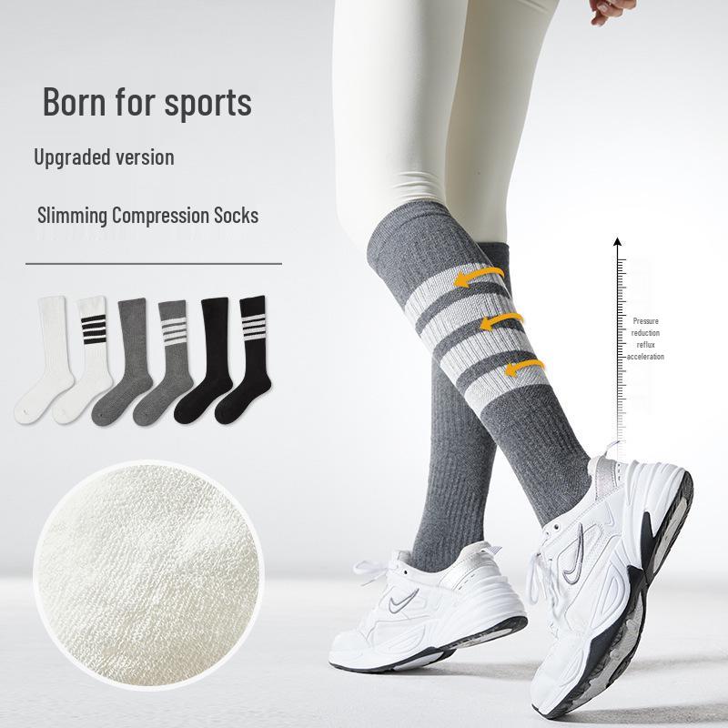 

Женские гольфы выше колена для йоги и компрессионные - 3 пары One Size