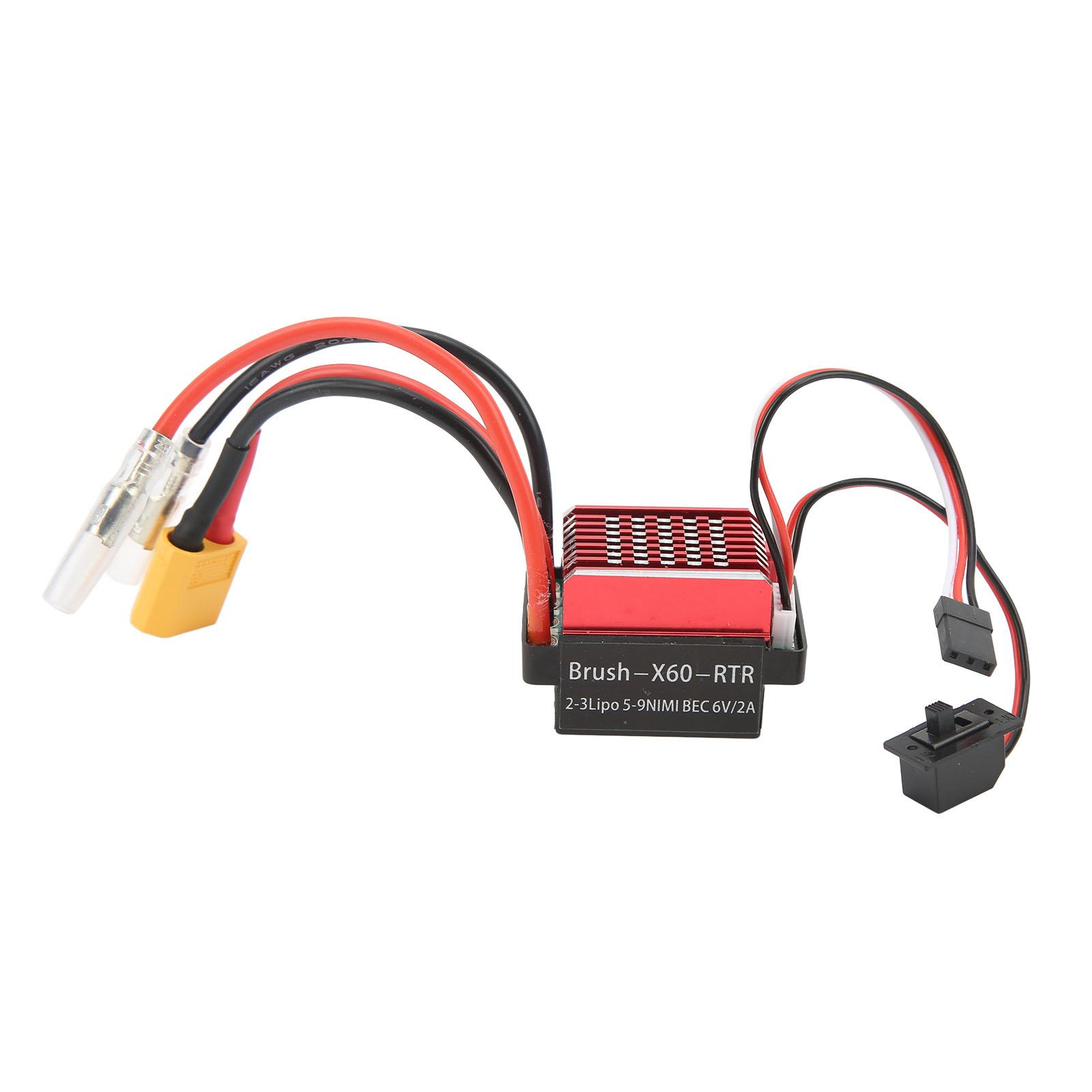 

60A Щітковий ESC Роз єм XT60 6V 2A BEC Вихід 1 10 RC Автомобіль Щітковий Електричний Регулятор Швидкості для Traxxas для HSP для Redcat