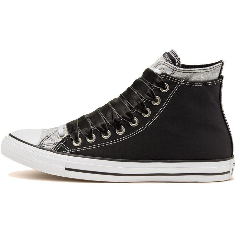 Converse Doppeltes Obermaterial Chuck Taylor All Star 'Schwarz Silber' 167467C