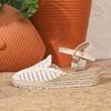 Spring Roman-Style Wedge Sandals - Round Toe, Thick Sole, PU Finish