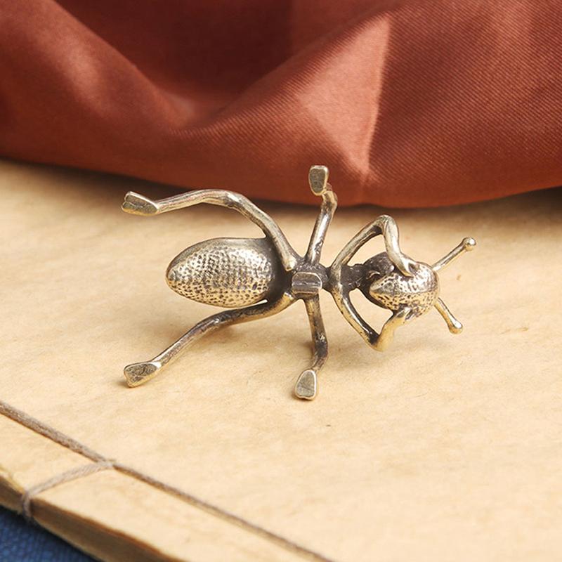 Statuie de turnare furnici din alamă 3D Mini figurină din metal cu animale Sculptură pentru decorarea casei