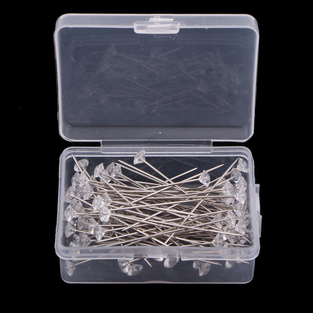 100 Diamante Crystal Pins For DIY Wedding Buttonholes Bouquet Florist Craft 6mm