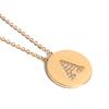 Semplice Collana Rotonda con Zirconi Catena per Maglione Donna, Collana con Ciondolo Personalizzato 26 Lettere Micro-Intarsiato