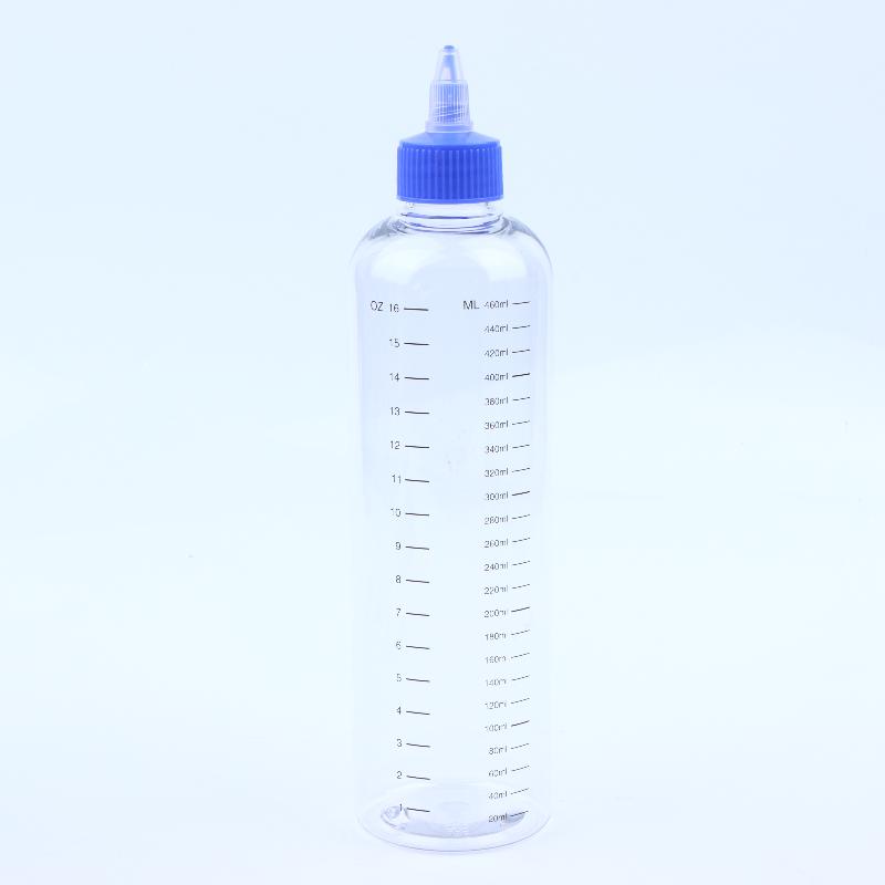 1Pc 30-500Ml Clear Pet Graduated Bottles Twist Cap Refillable Liquid Sample Container Inks Oils Arts Hair Dye Water Bottle