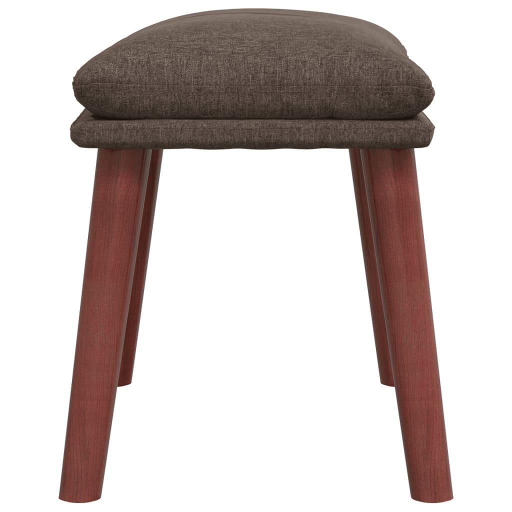 Footstool Taupe 45 X 29.5 X 35 Cm Fabric